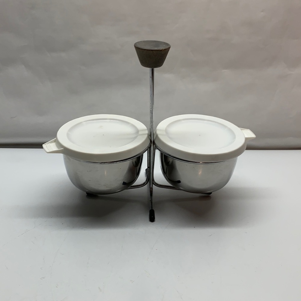 Vintage Foley Stainless steel condiment relish jam jelly holder